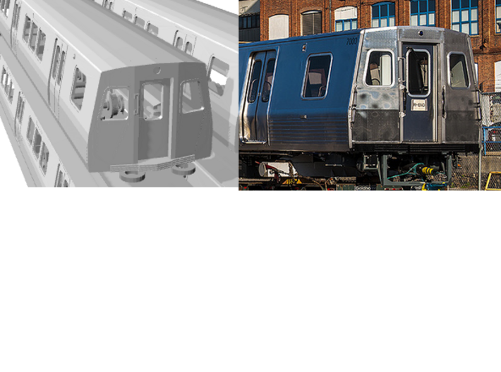 N Scale Washington DC Metro 7000 (4) 3d printed blind end (both A and B cars)