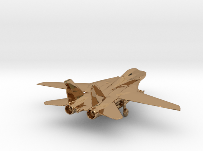 F14 grumman jet gold &amp; precious materials small 3d printed