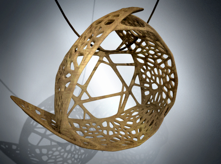 The Tri-leaf Pendant Necklace 3d printed Digital Rendering