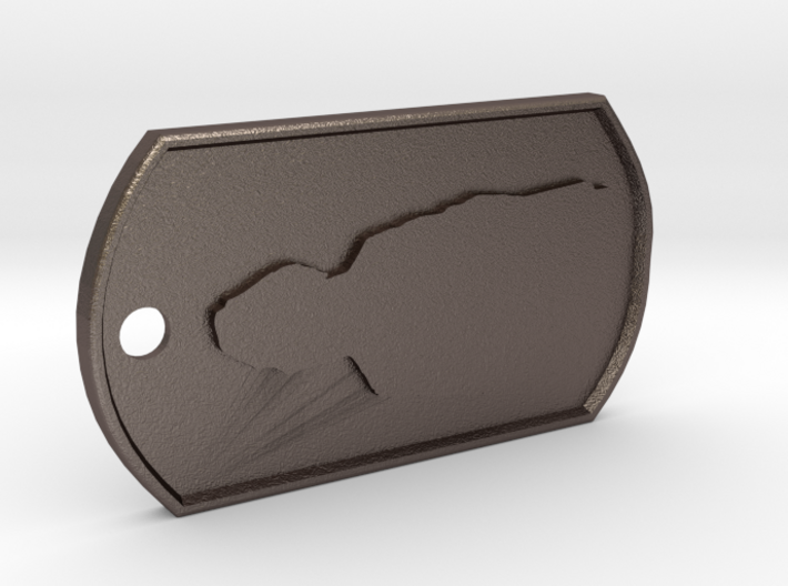 James May Silhouette Dog Tag 3d printed