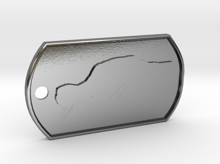 Jeremy Clarkson Silhouette Dog Tag 3d printed