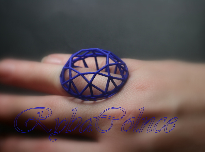 Ring The Diamond / size 6 US (16,5 mm) 3d printed 
