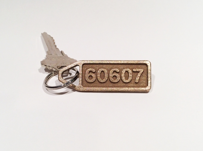 Customized Keychain - Personalized Keychain 3d printed Zip Code Key Chain