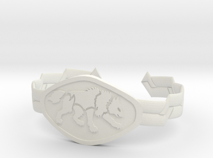 2.5" Wolf Bracelet 3d printed 