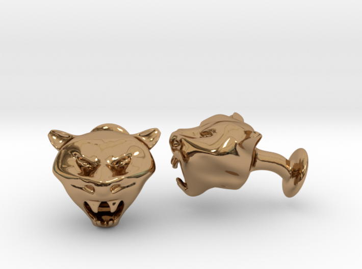 Tiger Head Cufflinks 3d printed