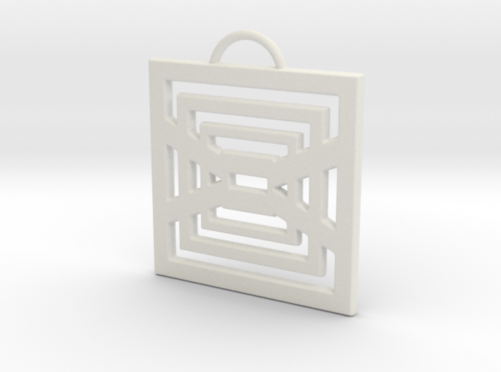 Endlessly Square Pendant 3d printed