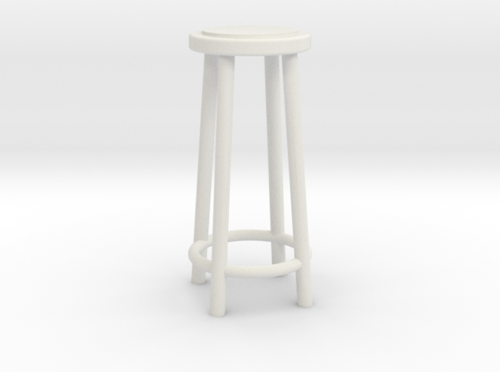 1:48 34&quot; Simple Stool 3d printed