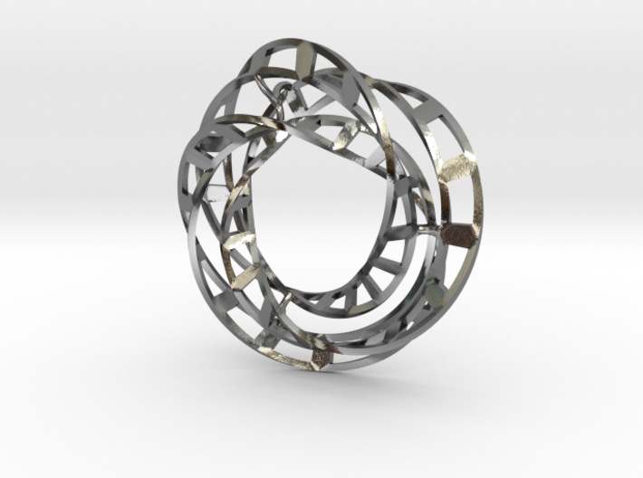 Triple Twisted Mobius Loop (Pendant) 3d printed