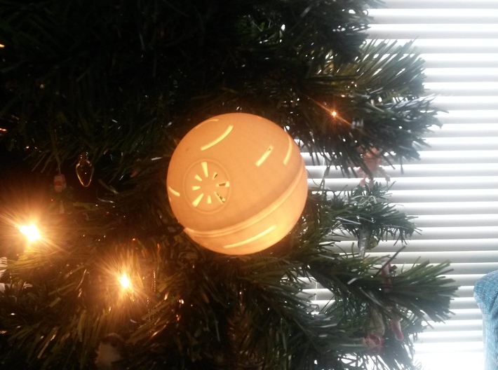 Death Star Christmas Light Ornament 3d printed