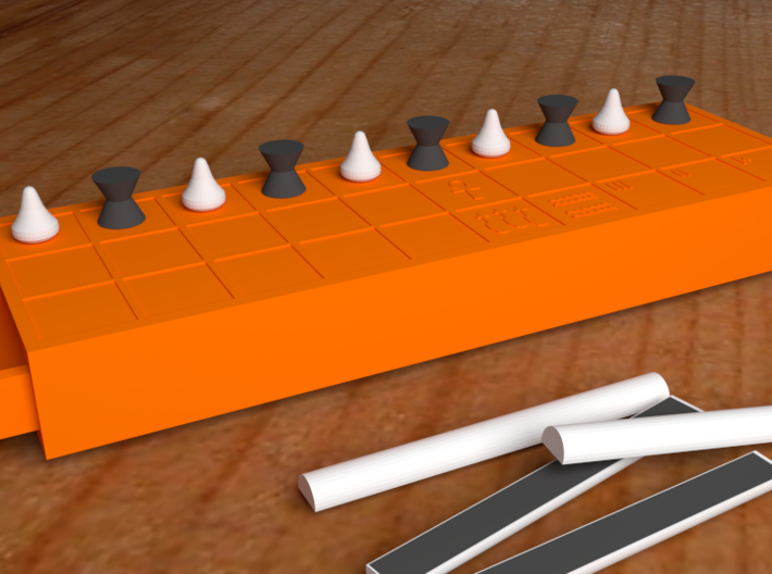 Senet Black Game Pieces Only 3d printed