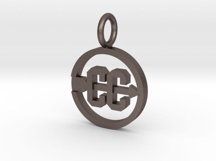 Cross Country Pendant/charm 3d printed