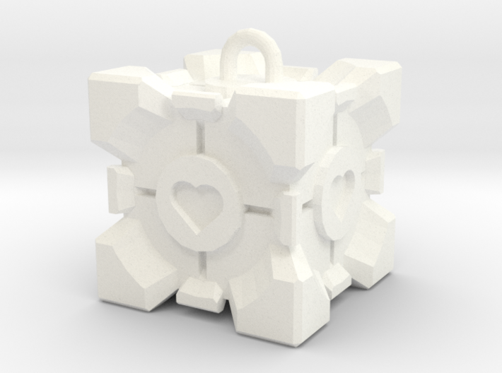 Companion Cube Pendant 3d printed