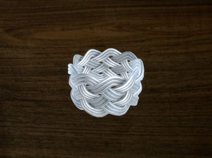 Turk's Head Knot Ring 5 Part X 9 Bight - Size 8 3d printed