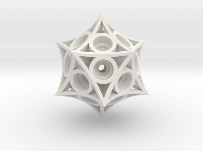 Icosahedron Magnet Ball Lattice 3d printed