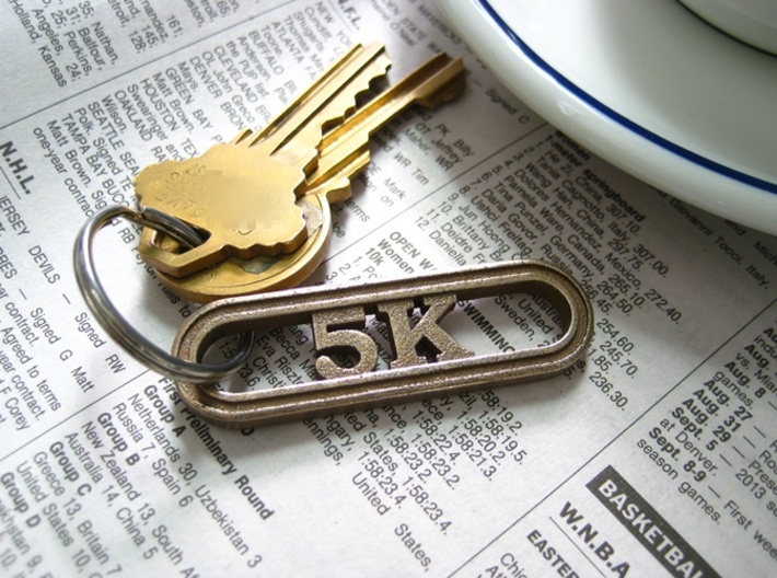 5K Keychain Running Gift 3d printed Running Keychain