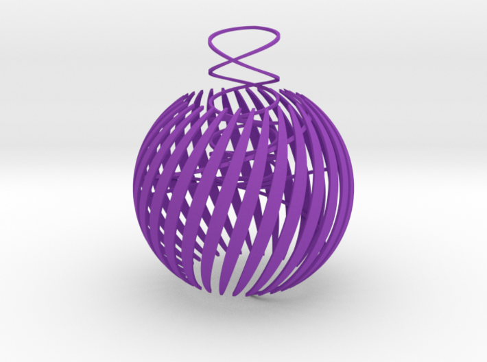 Semi-open christmas ball thin 3d printed