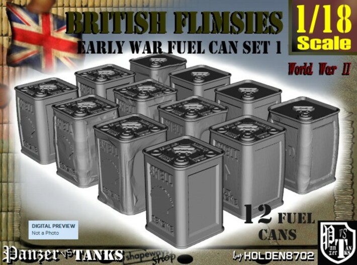 1-18 British Flimsies Can Set1 3d printed