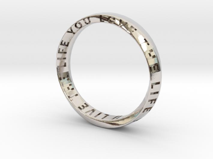 Live The Life You Love - Mobius Ring V2 3d printed