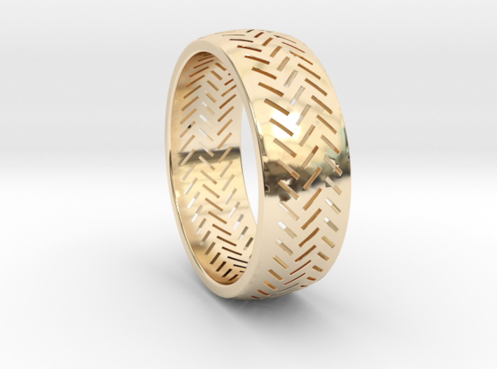 Herringbone Ring Size 6 3d printed