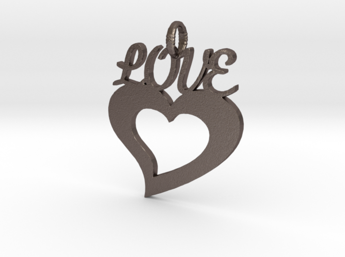 Love Heart Pendant 3d printed