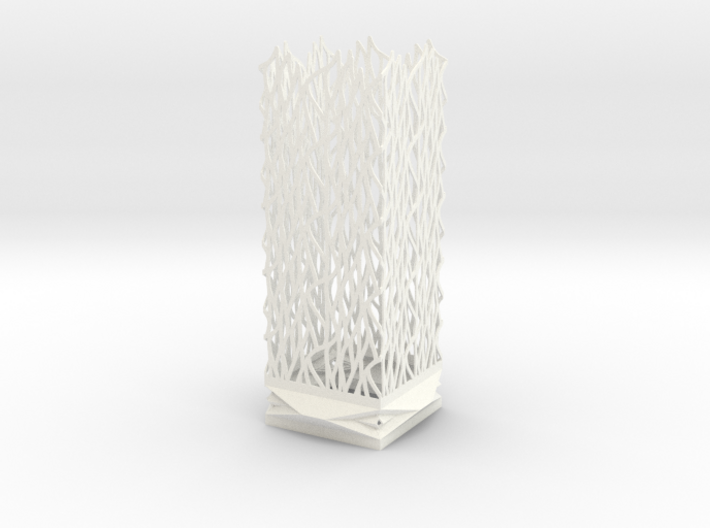 Lamp Square Column - Undulation Design (ripples) 3d printed