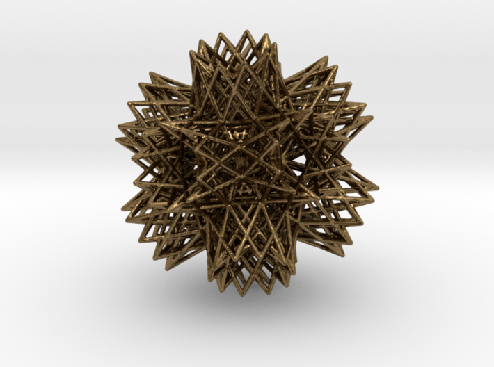 2-Compound of a great retrosnub icosidodecahedron 3d printed