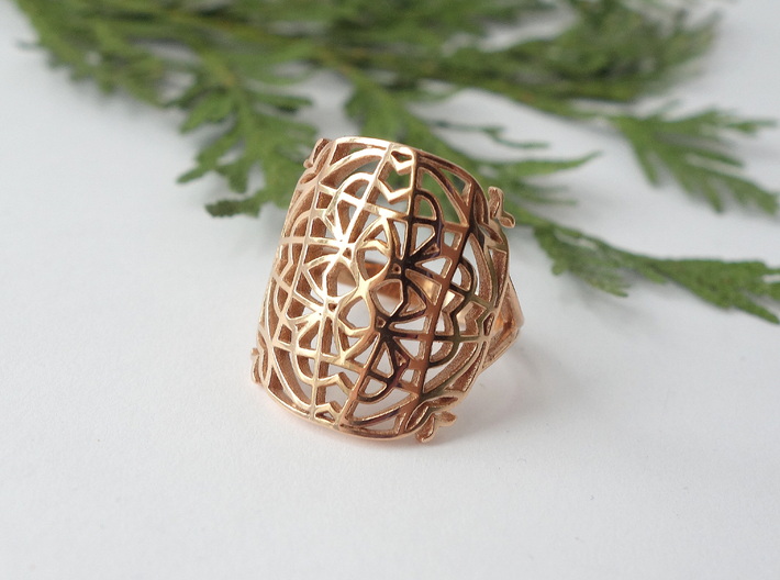Medieval Lace Ring - Size 8.5 3d printed