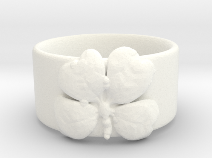 Four Leaf Clover Ring Size 6 3d printed