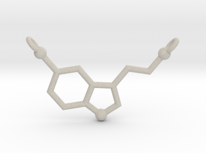 Serotonin Pendant 3d printed