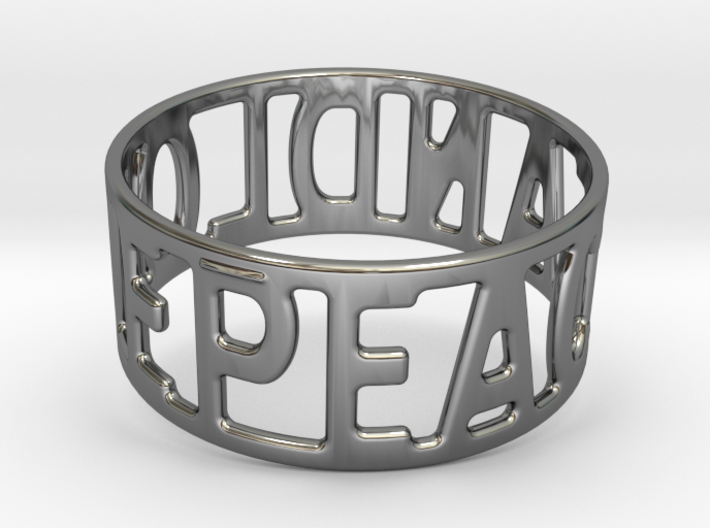 Peaceandlove 72 Bracelet 3d printed
