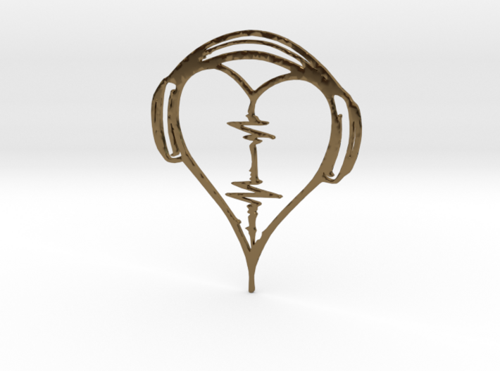 Musical Heart Pendant 3d printed