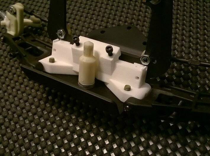 NIX62083 - RC10 front bulkhead with top deck mount 3d printed 