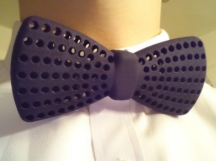 Bow Tie with Radial Holes 3d printed Finished product
