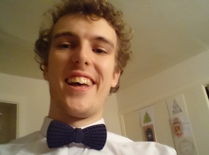 Bow Tie with Radial Holes 3d printed 