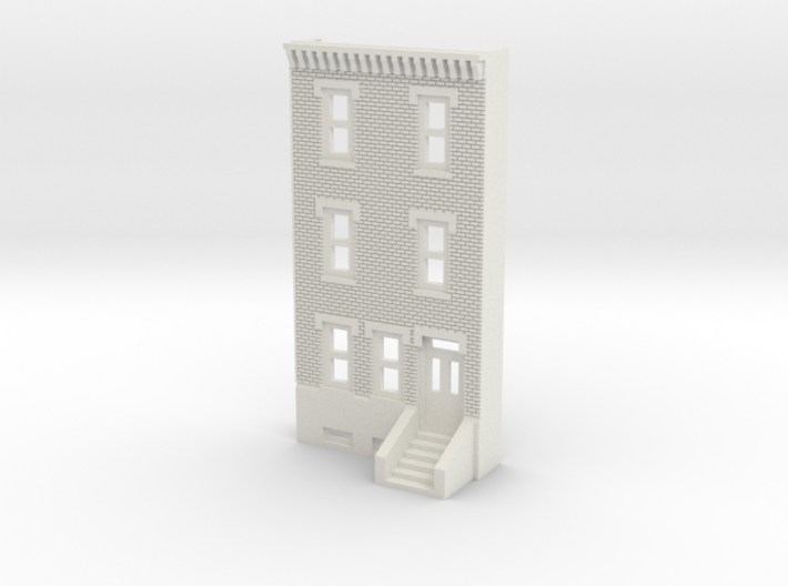 N SCALE ROW HOUSE FRONT 3S REV 3d printed