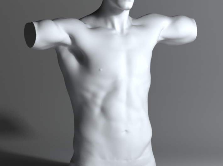 Man Body Part 004 scale in 4cm 3d printed