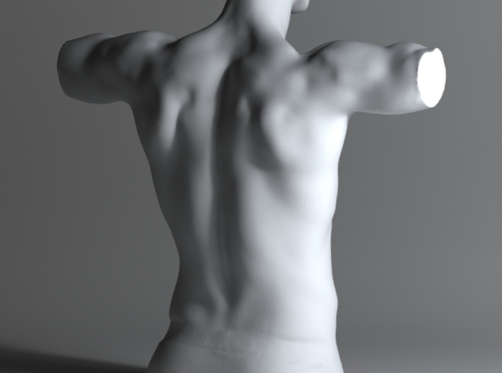 Man Body Part 004 scale in 4cm 3d printed 