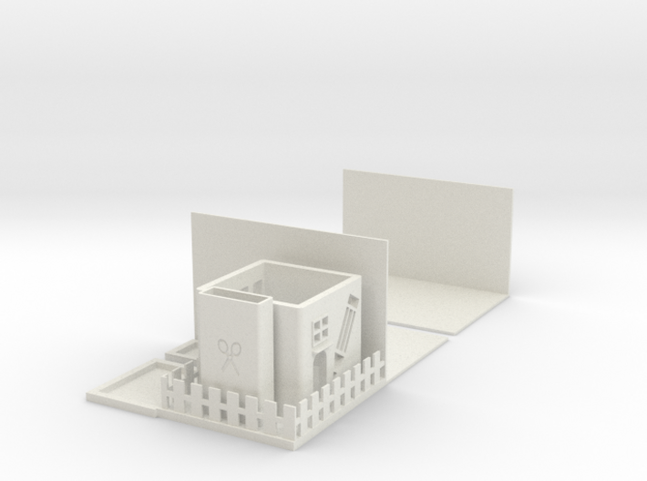 Bookend Stationery Storage 3d printed