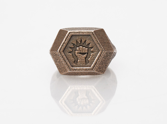 Magic: The Gathering Boros Ring(US Size 12) 3d printed Stainless Steel