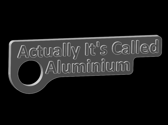 Aluminum keychain 3d printed 