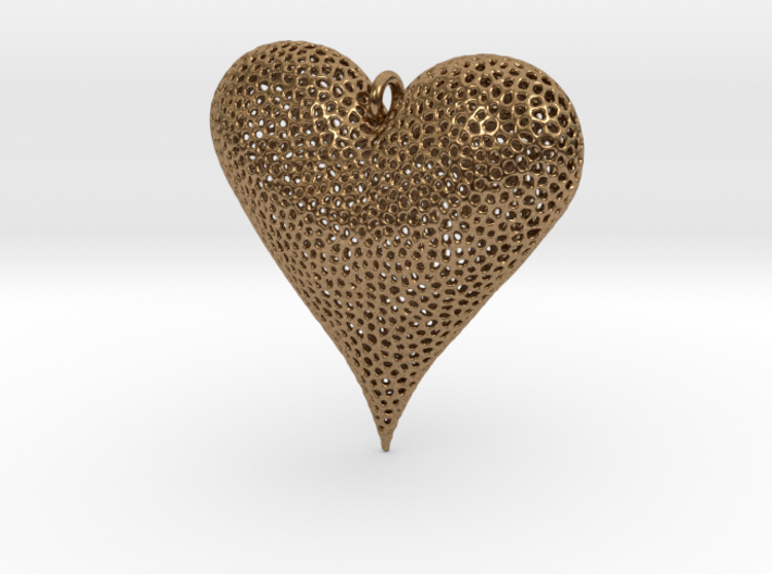 Valentines Day Voronoi Heart Pendant 3d printed