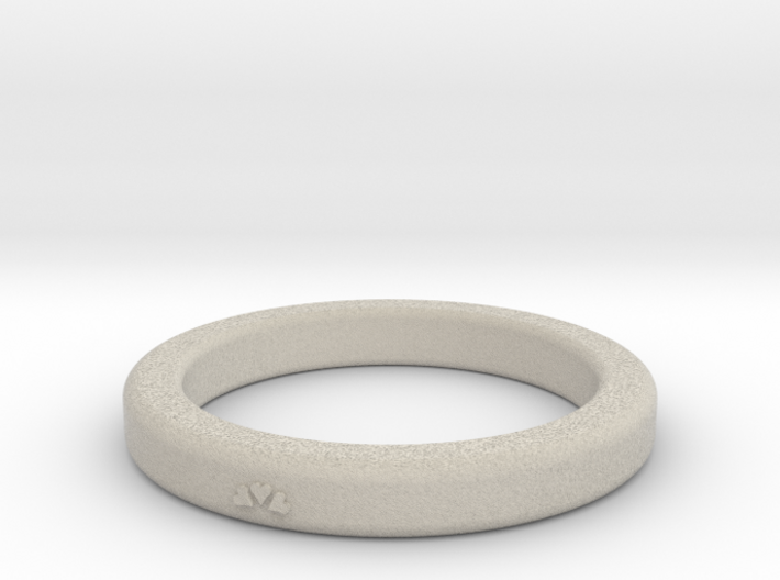 Heart Ring Size 7 3d printed
