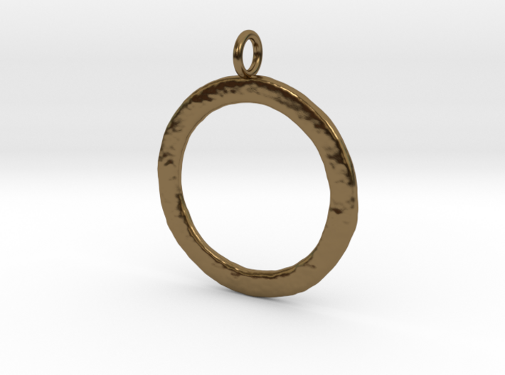 Ring-shaped pendant — rough 3d printed