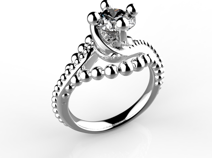 Ic9-B2- Engagement Ring 3d printed 