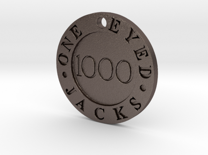 One Eyed Jacks Poker Chip (1-Sided) 3d printed