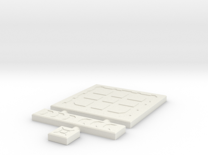 SciFi Tile 04 - Techno plate 3d printed