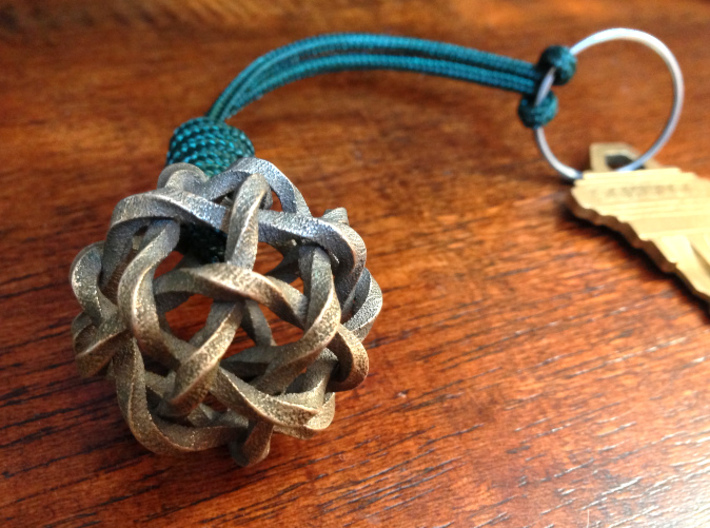 Twisted Single Stranded Globe Knot 3d printed 