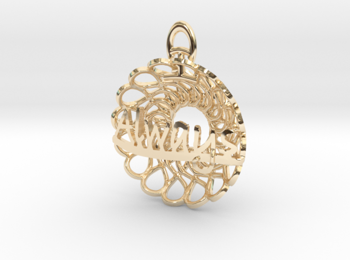 Always and Forever Pendant 3d printed
