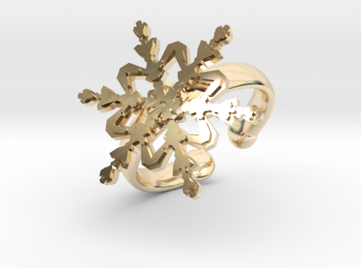 Snowflake Ring 2 d=16.5mm Adjustable h35d165a 3d printed