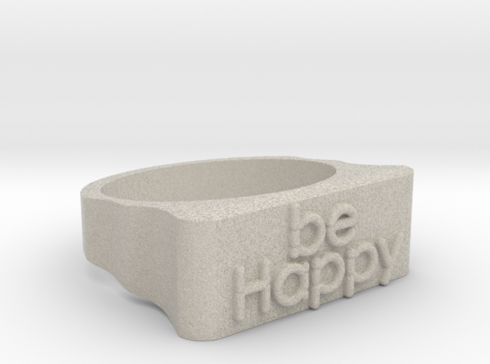 Be Happy Ring size 18mm 3d printed